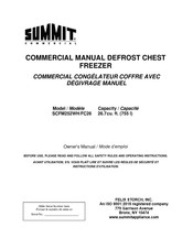 Summit Commercial SCFM252WH/FC26 Mode D'emploi