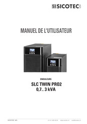 Sicotec SLC-700-TWIN PRO2 Manuel De L'utilisateur