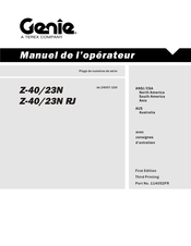 Terex Genie Z-40/23N RJ Manuel De L'opérateur
