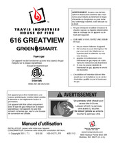 Travis Industries GreenSmart 616 GREATVIEW Manuel D'utilisation