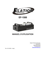 Elation EF-1500 Manuel D'utilisation