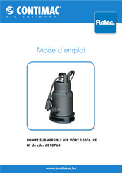 Contimac Flotec VIP VORT 180/6 Mode D'emploi