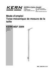 KERN MSF 200N Mode D'emploi