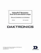 Daktronics GalaxyPro Revolution GPR Manuel D'installation Et D'utilisation