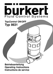 Burkert TOP Control on/off 8631 Instructions De Service
