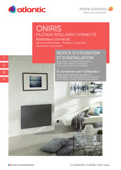 Atlantic ONIRIS Notice D'utilisation Et D'installation