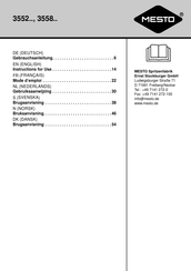 Mesto 3552 Série Mode D'emploi