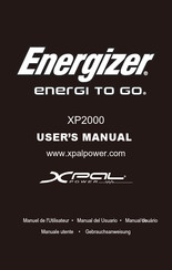 Energizer XP2000 Manuel De L'utilisateur