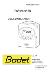 Bodet Présence 60 Guide D'utilisation