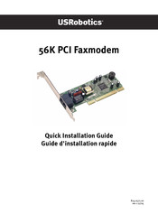 USRobotics 56K PCI Faxmodem Guide D'installation Rapide