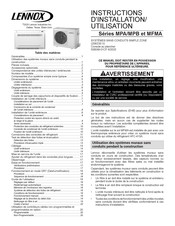 Lennox MPA Série Instructions D'installation Et D'utilisation