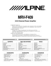 Alpine MRV-F409 Mode D'emploi