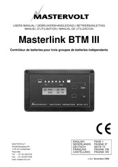 Mastervolt Masterlink BTM III Manuel D'utilisation