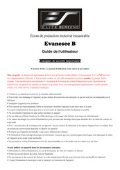 Elite Screens Evanesce B Guide De L'utilisateur