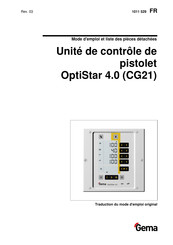 Gema OptiStar 4.0 Mode D'emploi Et Liste Des Pièces Détachées