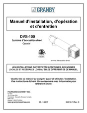 Granby DVS-100 Manuel D'installation, D'opération Et D'entretien