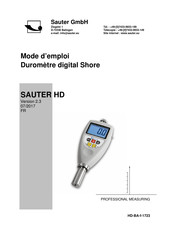 Sauter HD Mode D'emploi