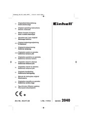 Einhell GH-EC 2040 Mode D'emploi D'origine