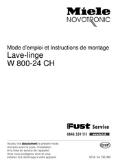 Miele W 800-24 CH Mode D'emploi Et Instructions De Montage
