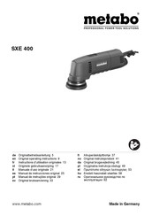 Metabo SXE 400 Instructions D'utilisation Originales