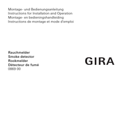Gira 0869 00 Instructions De Montage Et Mode D'emploi