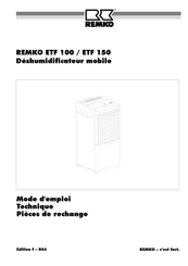 REMKO ETF 150 Mode D'emploi