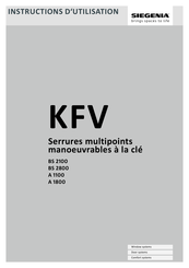 Siegenia KFV BS 2100 Instructions D'utilisation