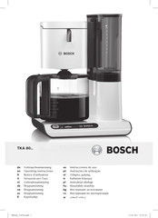 Bosch TKA80 Série Notice D'utilisation