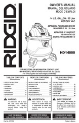 RIDGID HD14000 Mode D'emploi