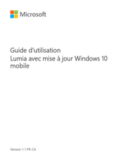 Microsoft Lumia Guide D'utilisation