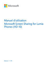 Microsoft HD-10 Manuel D'utilisation