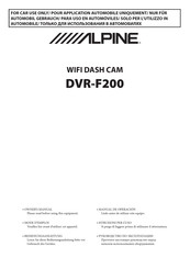 Alpine DVR-F200 Mode D'emploi