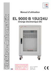 Elektro-Automatik EL 9200-1050 B 24U Manuel D'utilisation