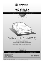 Toyota 08545-00806 Instructions D'installation