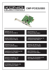 König Electronic CMP-PCIE2USB3 Mode D'emploi