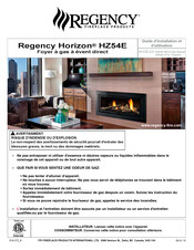 Regency Fireplace Products Horizon HZ54E Guide D'installation Et D'utilisation
