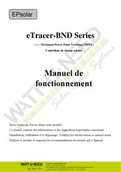 Epever eTracer-BND Série Manuel De Fonctionnement