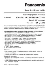 Panasonic KX-DT543 Guide De Référence Rapide