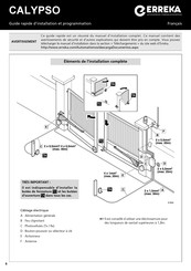 Erreka CALYPSO Guide Rapide D'installation Et Programmation