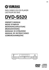 Yamaha DVD-S520 Mode D'emploi