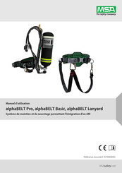 MSA alphaBELT Basic Manuel D'utilisation