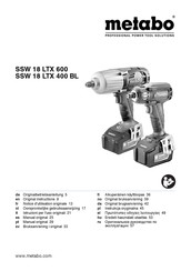 Metabo KPA 18 LTX 600 Notice D'utilisation Originale