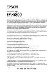 Epson EPL-5800 Guide De Référence