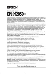 Epson EPL-N2050+ Guide De Référence