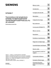 Siemens SITRANS TR320 Instructions De Service