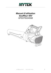 MyTek GPSOT82245SB Additif Au Manuel D'utilisation