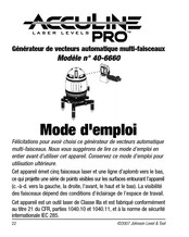 AccuLine PRO 40-6660 Mode D'emploi