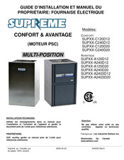 SUPREME CONFORT SUP C120D12 Série Guide D'installation Et Manuel Du Propriétaire