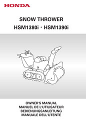 Honda HSM1390i Manuel De L'utilisateur