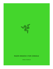 Razer Kraken X for Console Mode D'emploi